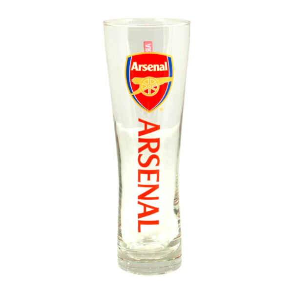 Arsenal FC Official Wordmark Football Peroni Pint Glass