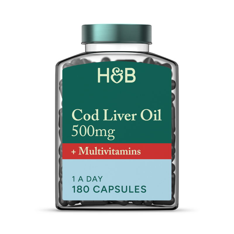 Holland Barrett Pure Cod Liver Oil Multivitamins 500mg 180 Capsules