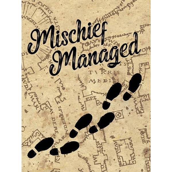 Harry Potter Mischief Managed Canvas Print