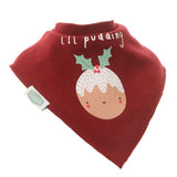 Ziggle Maroon L'il Pudding Christmas Bandana Dribble Bib