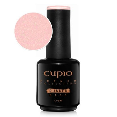 Superdrug Cupio Rubber Base French Collection Blush Shimmer Gold 15ml- Buy online at McGrocer