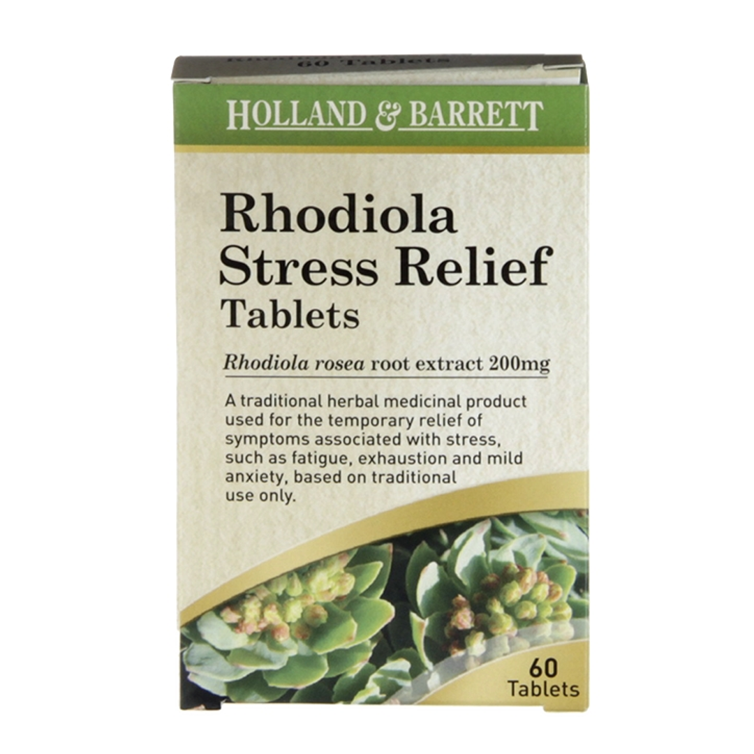 Holland Barrett Rhodiola Stress Relief 60 Tablets 200mg