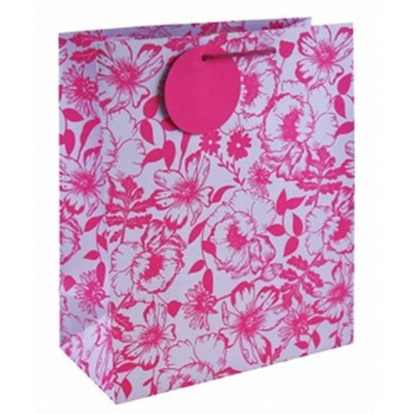 Eurowrap Vibrant Floral Gift Bag (Pack of 6) (L)