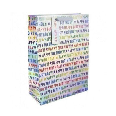 Superdrug Eurowrap Metallic Happy Birthday Gift Bag (Pack of 6) (M)- Buy online at McGrocer