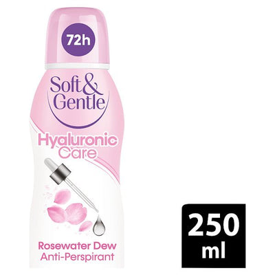 Superdrug Soft & Gentle Hyaluronic Care 72H Deodorant Rosewater Dew- Buy online at McGrocer
