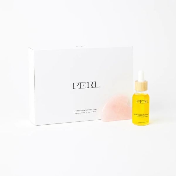 مجموعة زيت الوجه والـ Gua Sha من PERL Cosmetics