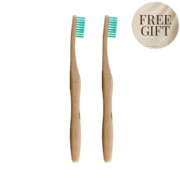 Dr Botanicals Bamboo Toothbrush Green Duo Pack