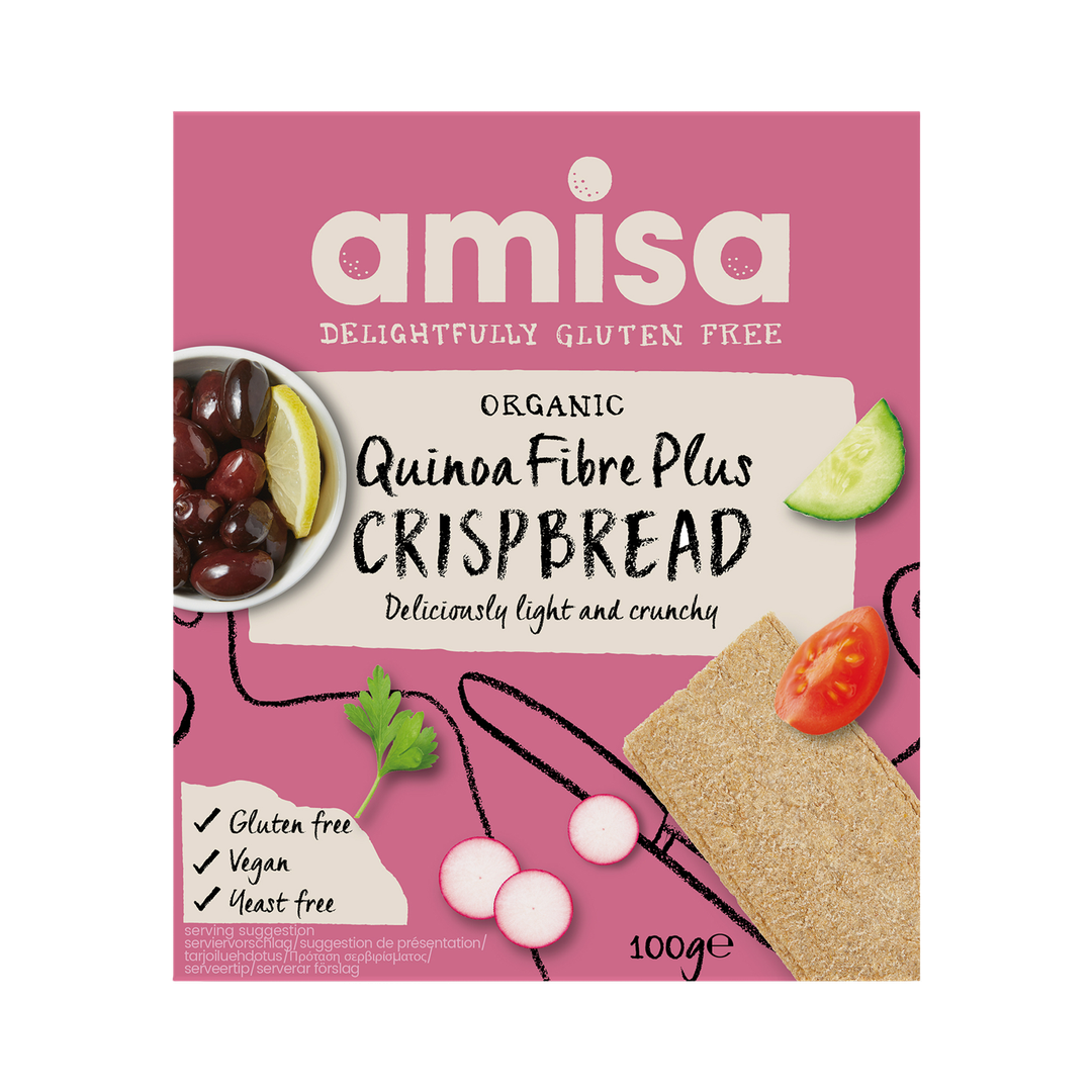 Amisa Organic Gluten Free Quinoa Fibre Crispbread 100g