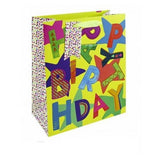 Eurowrap Neon Happy Birthday Gift Bag (Pack of 6)
