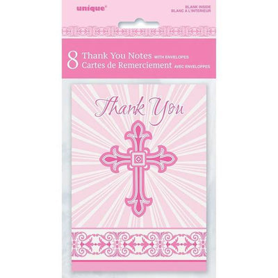 Carte de remerciement Unique Party Radiant Cross (Lot de 8)