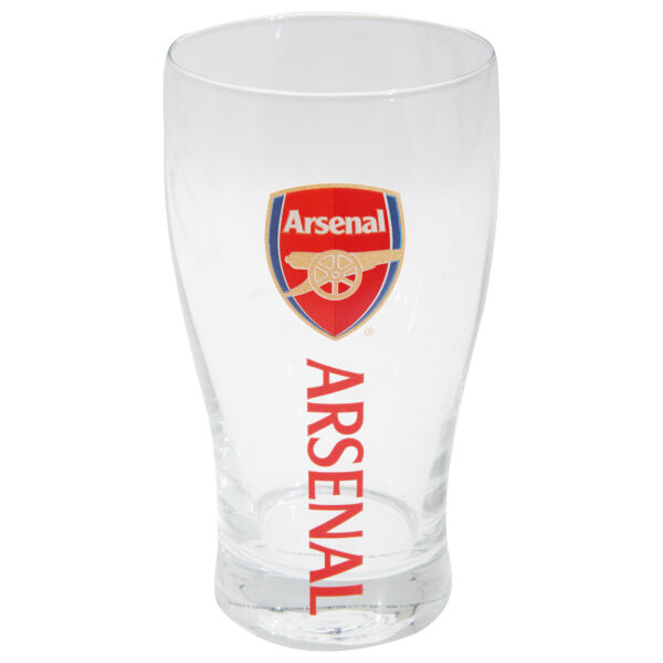 Arsenal FC Offizielles Fußballwappen Pint Glas