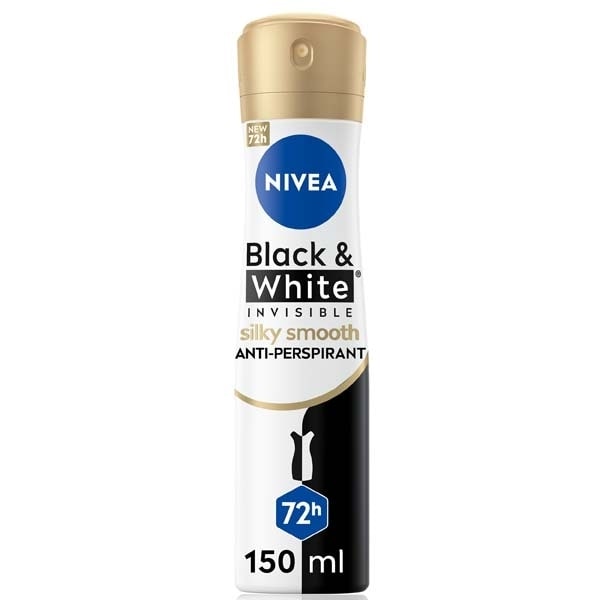 بخاخ مزيل العرق NIVEA Black & White Silky Smooth Spray 150 مل