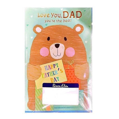 Simon Elvin Ich liebe dich Papa Vatertagskarte (6er-Pack)
