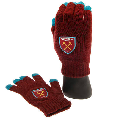 Superdrug West Ham United FC Kids Touch Screen Knitted Winter Gloves- Buy online at McGrocer
