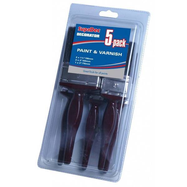 SupaDec Decorator Paint Brush Set (Pack of 5)