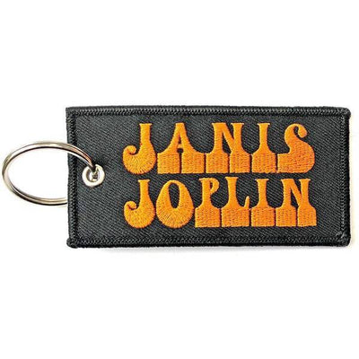 Janis Joplin Logo Dobbeltsidig Patch Nøkkelring