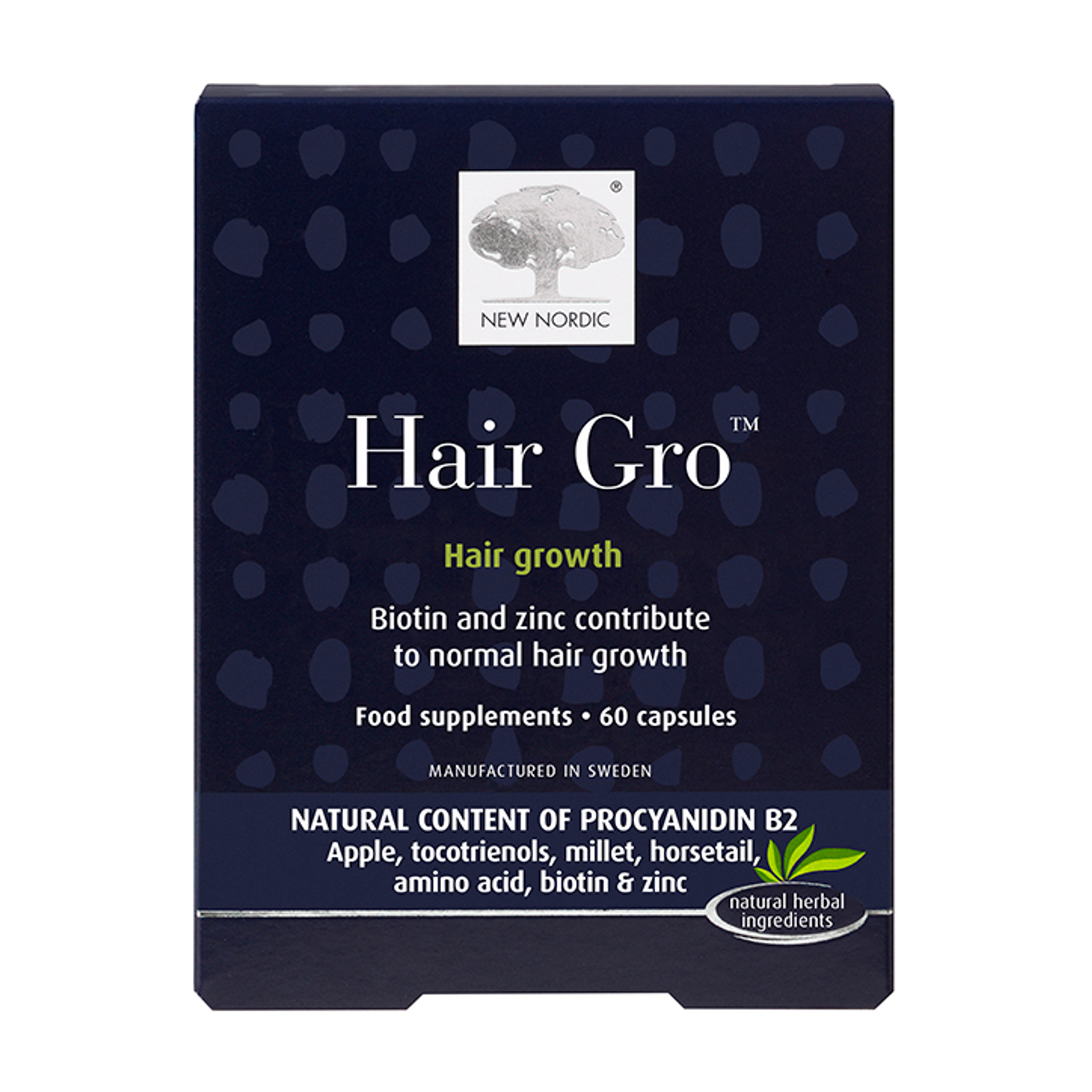 Hair Growth Support Supplement with Biotin and Zinc 60 Tablets