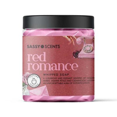 Superdrug Sassy Scents Rød Romanse Pisket Såpe 115g- Kjøp online hos McGrocer