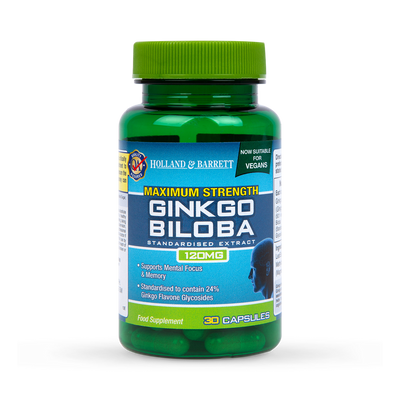 Holland Barrett Maximum Strength Ginkgo Biloba 120mg 30 Capsules