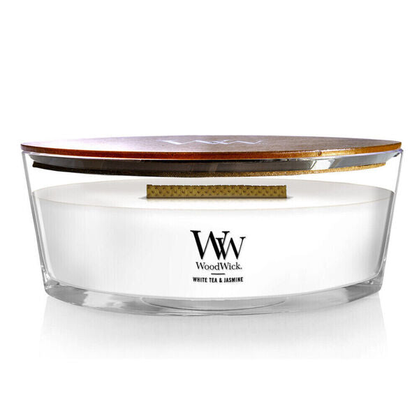Woodwick Ellipse White Tea & Jasmine Candle 16oz