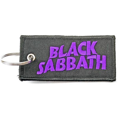 Black Sabbath Wavy Logo Dobbeltsidig Patch Nøkkelring