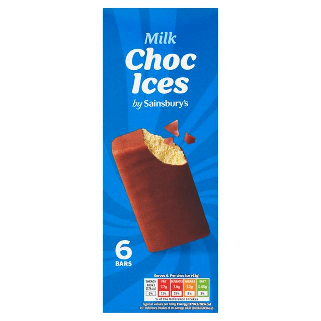 Sainsburys Milk Chocolate Ices x6 70ml
