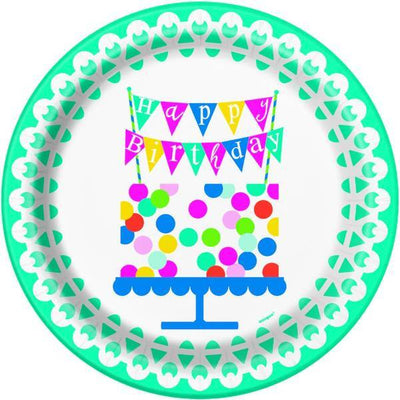 أطباق حفلات عيد ميلاد بتصميم كعكة من Unique Party (عبوة من 8) من Superdrug - اشترِ عبر الإنترنت من McGrocer