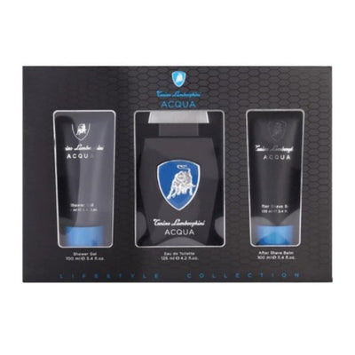Superdrug Lamborghini Acqua Eau de Toilette Men's Aftershave Gift Set- Buy online at McGrocer