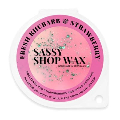 Superdrug Sassy Shop Wax Fresh Rhubarb & Strawberry Wax Melt 50g- Buy online at McGrocer