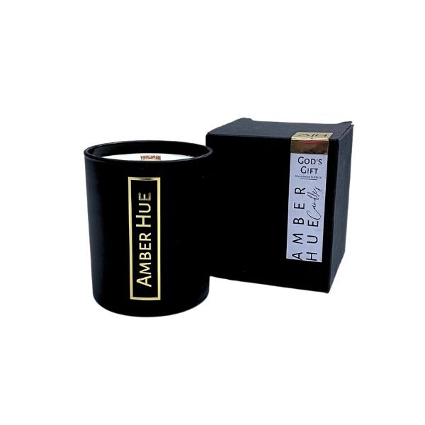 Amber Hue Candles - God's Gift Deluxe Candle - Soy Wax - 200g