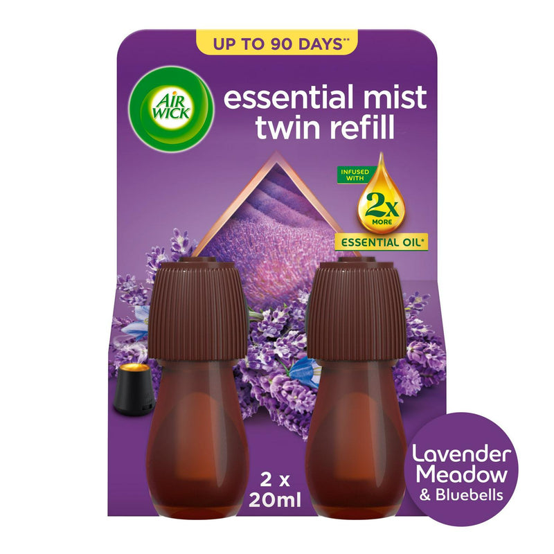 Air Wick Peony & Jasmine Essential Mist Diffuser Twin Refill Air Freshener 2x20ml