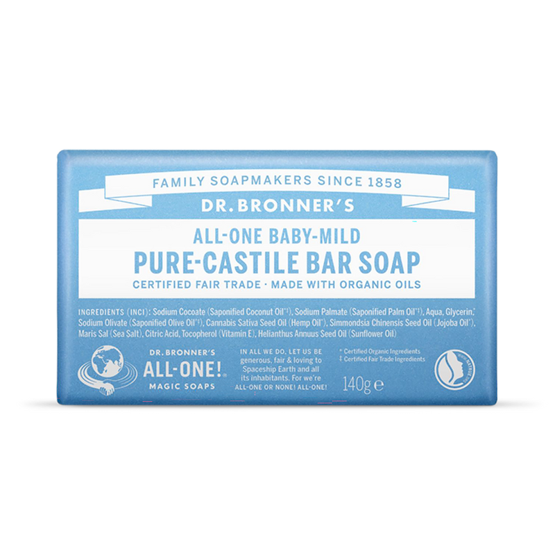 Dr Bronner All-One Baby-Mild Reine Castile Stückseife 140g