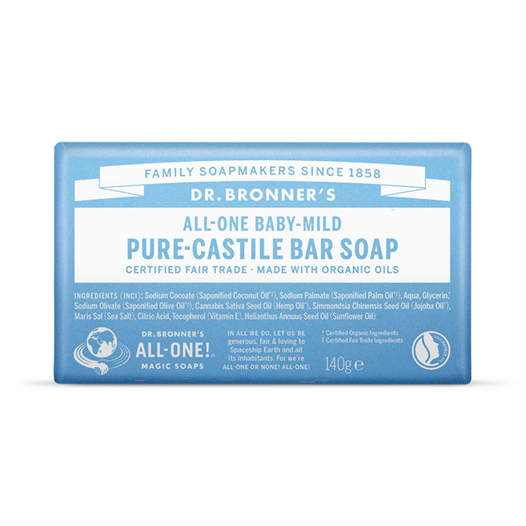 Dr Bronner All-One Baby-Mild Reine Castile Stückseife 140g