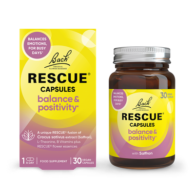 Holland & Barrett Bach RESCUE Balance Positivity 30 Veganske Kapsler- Kjøp online hos McGrocer