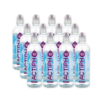 Eau ionisée alcaline pH 9.0 avec minéraux, 12 x 600 ml