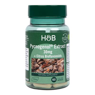 مستخلص لحاء الصنوبر البحري الفرنسي والبيوفلافونويدات 60 كبسولة من Holland & Barrett - اشتري عبر الإنترنت من McGrocer