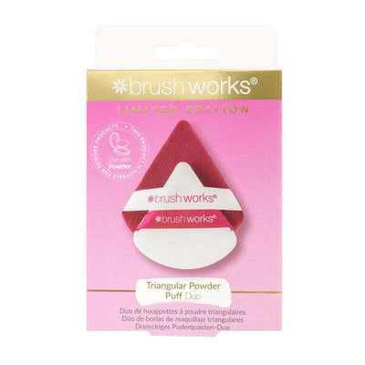 Superdrug Brushworks Limited Edition Triangulær Pudderpuff Duo (Rød) - Kjøp online hos McGrocer