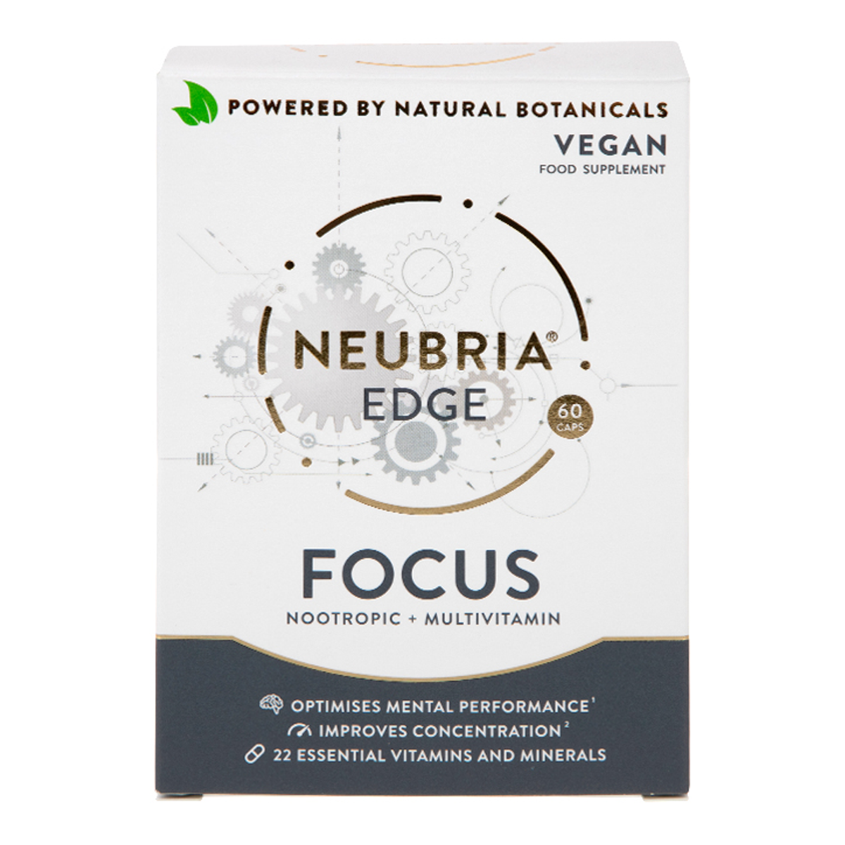 Nootropic Multivitamin for Focus and Mental Performance 60 Vegan Capsules