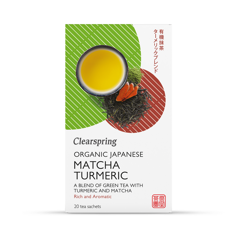 Clearspring Organic Japanese Matcha Turmeric Green Tea 20 Tea Bags