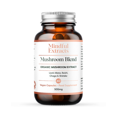 Holland & Barrett Mindful Extracts Økologisk Soppblanding 60 Veganske Kapsler - Kjøp på nett hos McGrocer