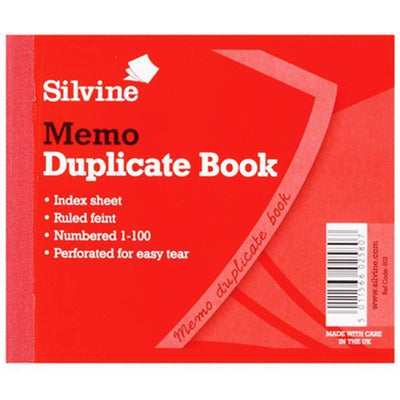 Superdrug Silvine Small Duplicate Memo Book Feint 200 Sheets- Kjøp online hos McGrocer