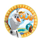 Frozen Strandparty-Teller mit Olaf (8er-Pack)