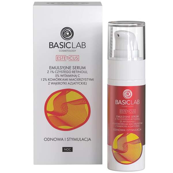 BasicLab Emulsion Serum with 1% Pure Retinol, Vitamin C 30ml