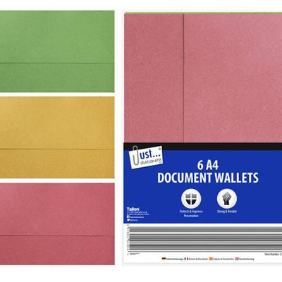 Superdrug Just Stationery A4 Card Document Wallet (Pack Of 6)- Buy online at McGrocer
