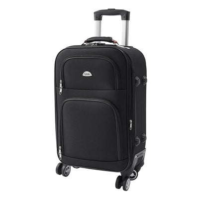 Superdrug Livingandhome 20 Softshell Travel Suitcase with Lock Black- Buy online at McGrocer