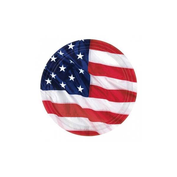 Amscan Paper American Flag Einwegteller (Packung mit 10)