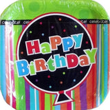 Unique Party Paper Birthday Disposable Plates (Pack of 8)
