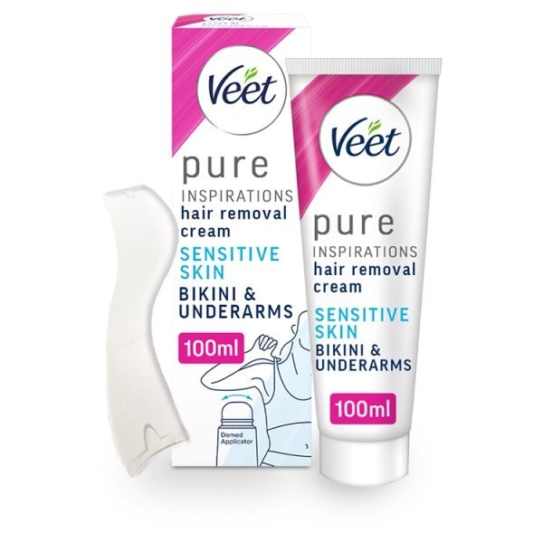 Veet Pure Hair Removal Cream Bikini Underarm Sensitive 100ml