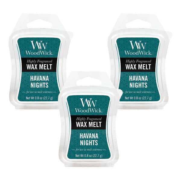 Woodwick Wachsschmelztabletten Havana Nights 22,7g – Packung mit 3 Stück