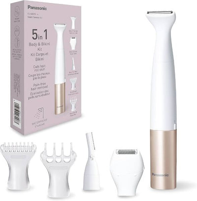 Superdrug Panasonic 5 in 1 Body and Bikini Kit Women's Epilator - White Gold- Buy online at McGrocer